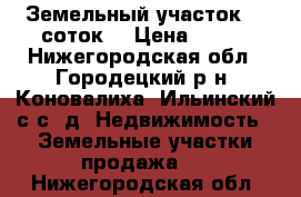 Земельный участок 17 соток. › Цена ­ 200 - Нижегородская обл., Городецкий р-н, Коновалиха (Ильинский с/с) д. Недвижимость » Земельные участки продажа   . Нижегородская обл.